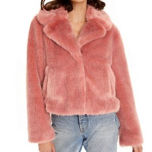 Luxurious glam faux fur jacket